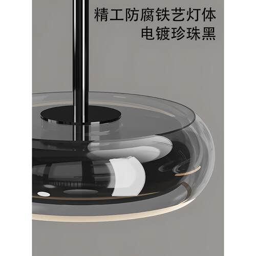 餐厅吊灯现代简约意式极简餐桌灯具网红国王湖飞碟吧台饭厅餐厅灯
