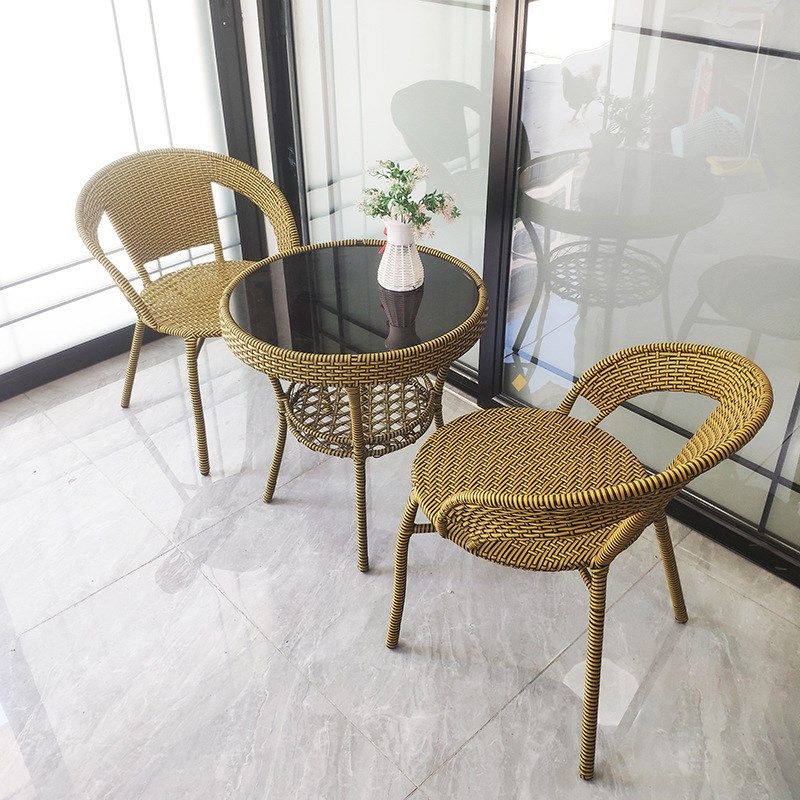 阳台茶桌椅组合藤椅三件套户外桌椅别墅庭院凉台茶桌藤编休闲椅子,户外/登山/野营/旅行用品,户外椅子凳子,淘宝优惠券,粉丝福利购,淘宝优惠卷