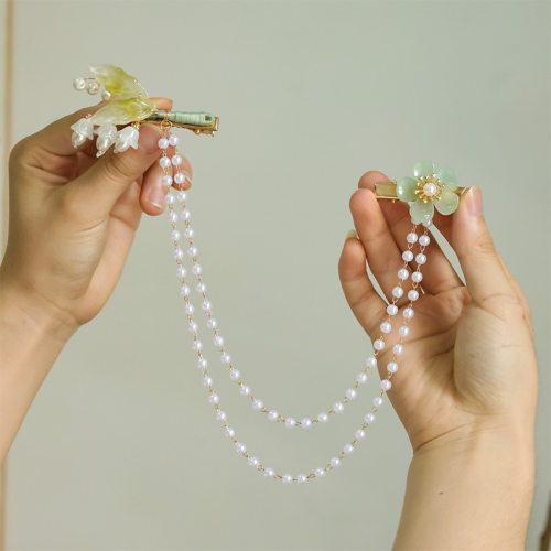 古风汉服防风夹后压发饰品防风链