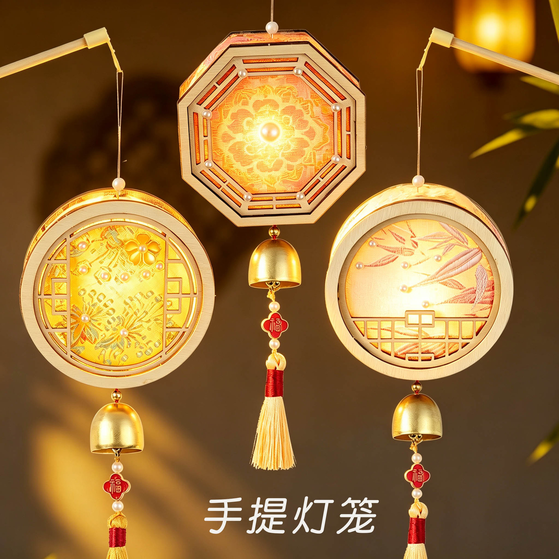 手工宋锦风铃diy材料包兔子手提