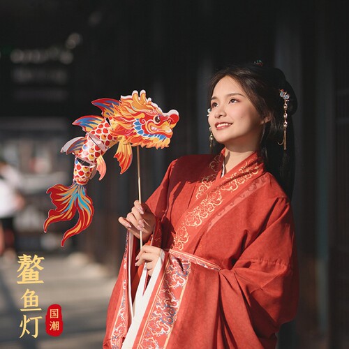 鳌鱼灯笼手工diy儿童制作材料包