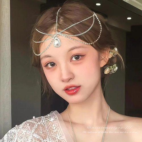 仙美公主头饰眉心坠女夏季额头链