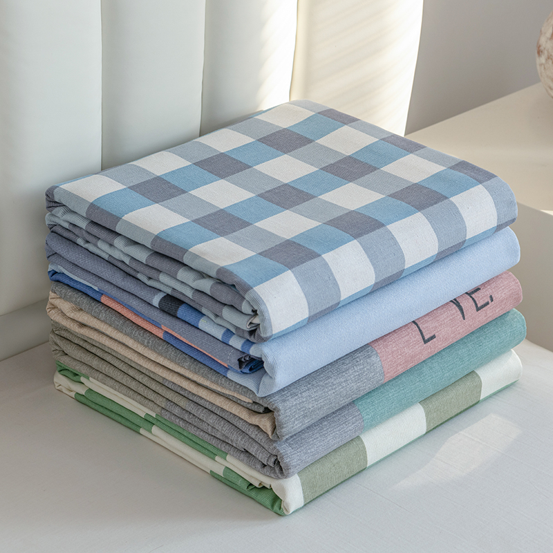 加厚老粗布床单单件双人单人学生宿舍被单现代简约大Y炕夏季三件