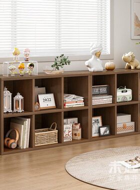 家用实用型落地收纳储物柜大容量格子柜书架阅读架矮书柜MQ2929