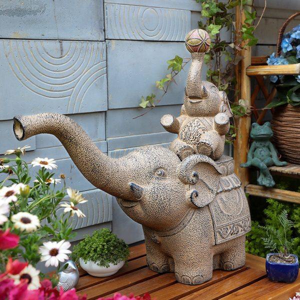 新中式大象小摆件庭院花园阳台楼顶造景花架装饰搭配户外花盆底座,家居饰品,户外/庭院摆件,淘宝优惠券,粉丝福利购,淘宝优惠卷