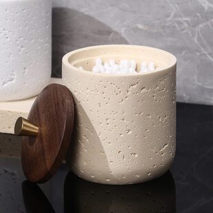 2024新款高档棉签盒个性创意轻奢棉花棒收纳盒酒店家用牙签牙线盒