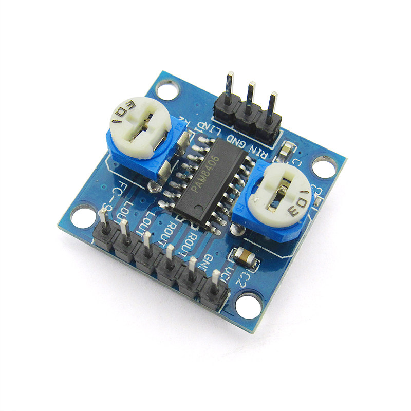 PAM8406数字功放板功放模块 diy 5Wx2立体声无噪音带音量电位器5V