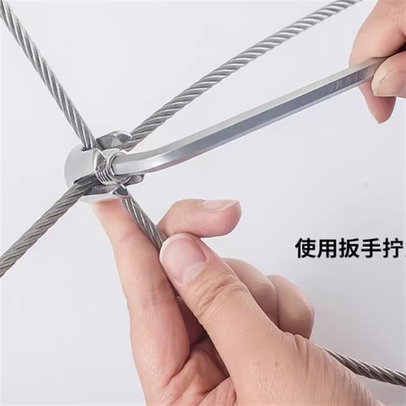 钢丝绳十字扣 304不锈钢钢丝绳卡扣 锁扣绳夹卡头锁头M2M3M4M5M6