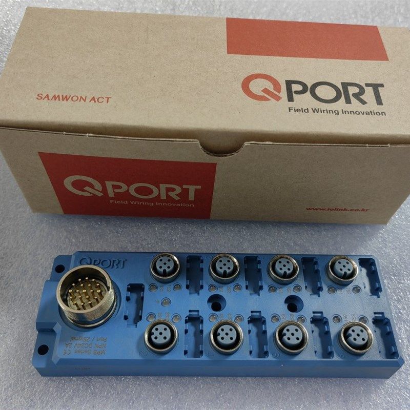全新原装QPORT韩国进口M12接线板MPB-K80N现货NPN插板蓝色8插头