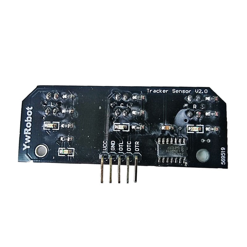 三路红外巡线寻迹循迹传感器模块CTRT5000传感器灵敏度可调检测