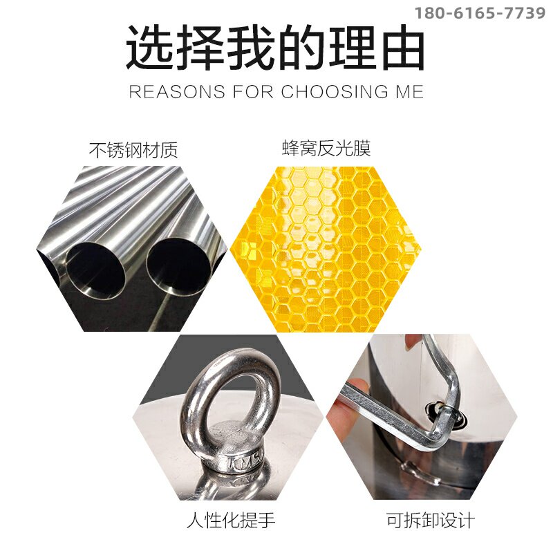 不锈钢警示柱地桩活动路桩移动路障固定防撞钢管预埋停车加厚立柱