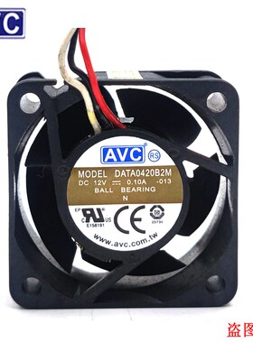 原装AVC DATA0420B2M DC12V 0.10A 4020 4CM交换机静音散热风扇