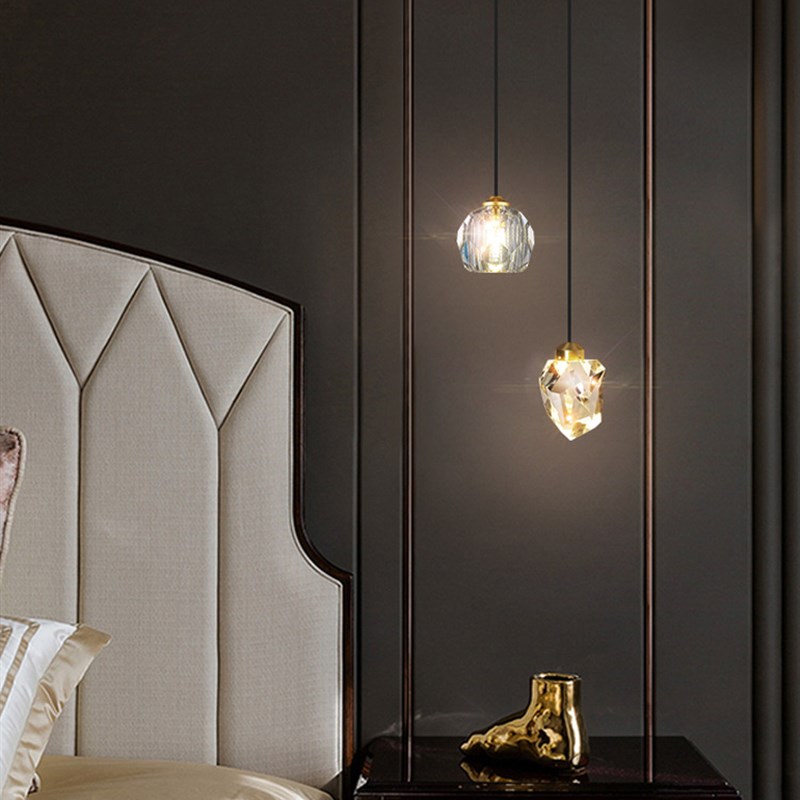 新款轻奢卧室床头吊灯现代简约装饰创意艺术单个主卧长吊线小吊灯
