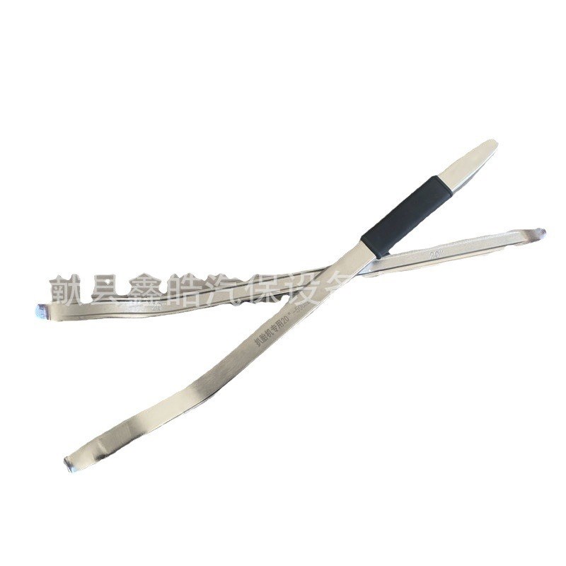 扒胎机撬板汽车轮胎修理工具撬棍长500mm碳钢补胎弯钩扁