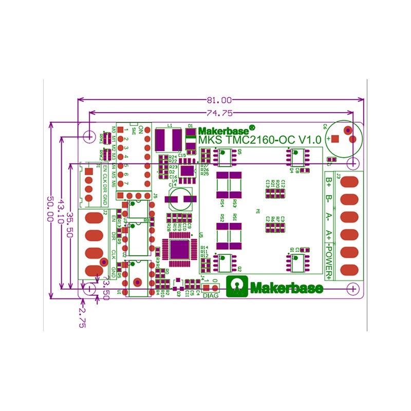 启庞3D打印机配件 MKS TMC2160-OC 步进电机驱动 大电流超静音