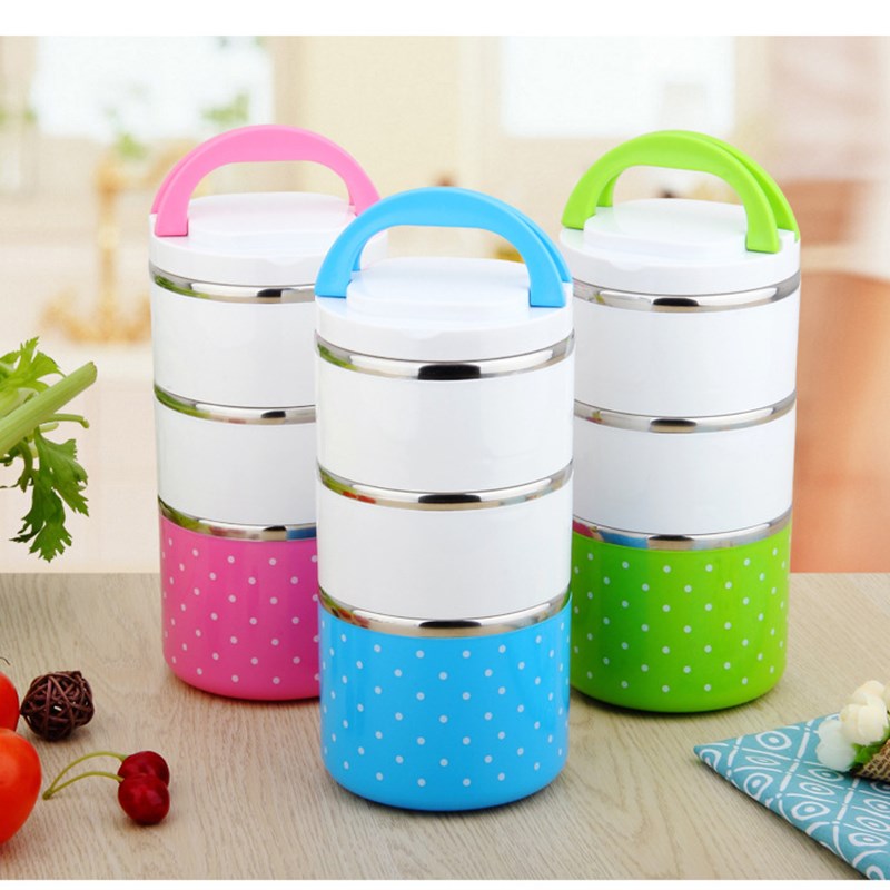 不锈钢多层保温饭盒学生便当盒套装带盖2便携手提饭桶3上班族饭缸