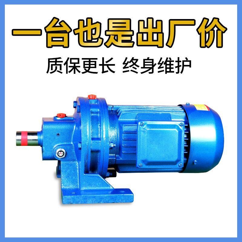 行星摆线针轮减速机带电机立w式BWD小型卧式减速器摆针式国标铜芯