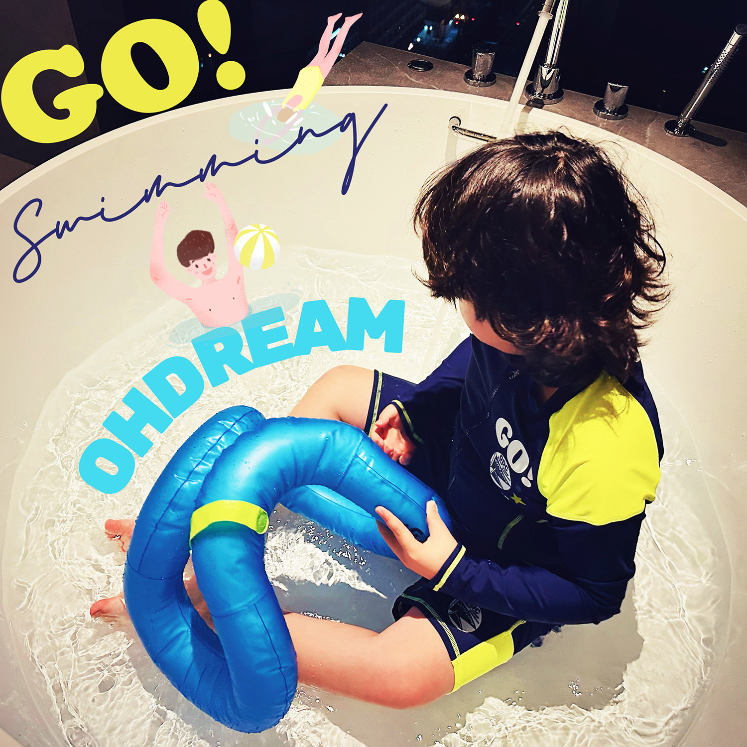 OHDREAM童装春夏新款日系长袖男女童速干防晒泳衣+泳裤沙滩短裤,童装/婴儿装/亲子装,套装,淘宝优惠券,粉丝福利购,淘宝优惠卷