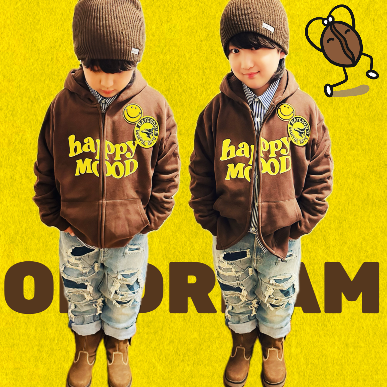 OHDREAM毛暴暴马卡龙奶酪巧克力配色绝赞开衫外套亲子儿童卫衣