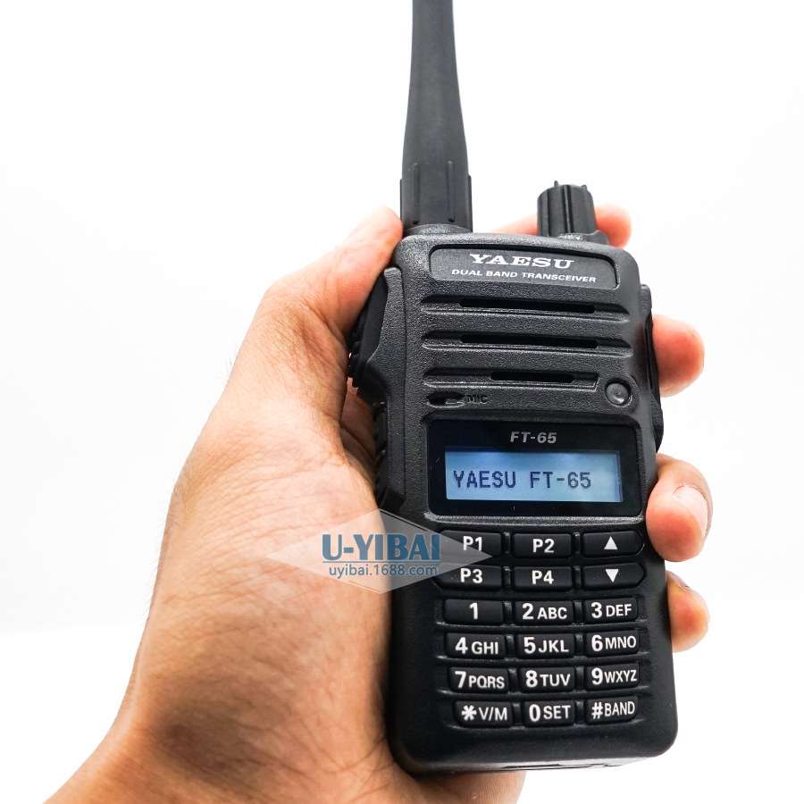 YAESU八重洲 FT-65R 调频对讲机 UV双频段FM业余民用自驾游5W手台