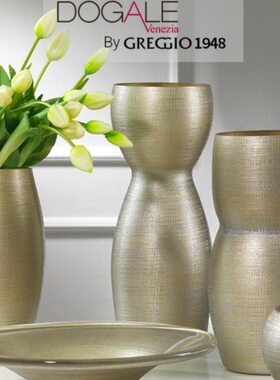 意大利Dogale Venezia进口摆件欧式简约奢华大号花器水养玻璃花瓶