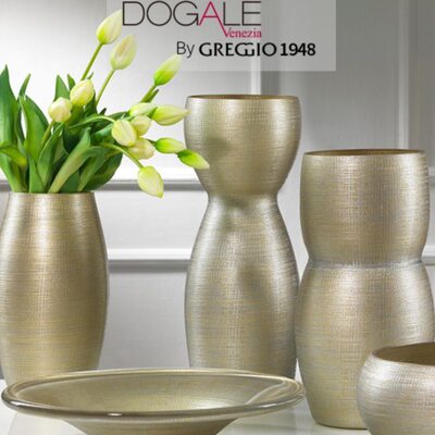 意大利Dogale Venezia进口摆件欧式简约奢华大号花器水养玻璃花瓶