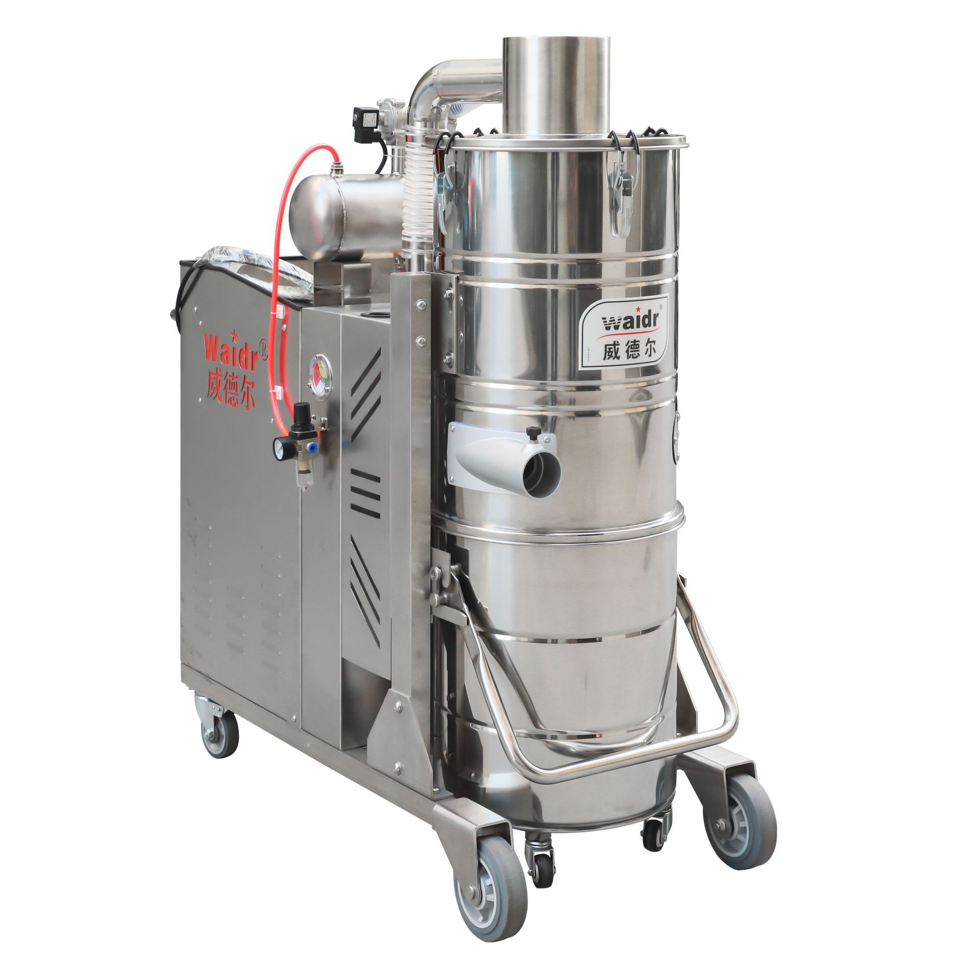 锻造车间粉体行业用脉冲反吹工业吸尘器7500W整机不锈钢吸尘器