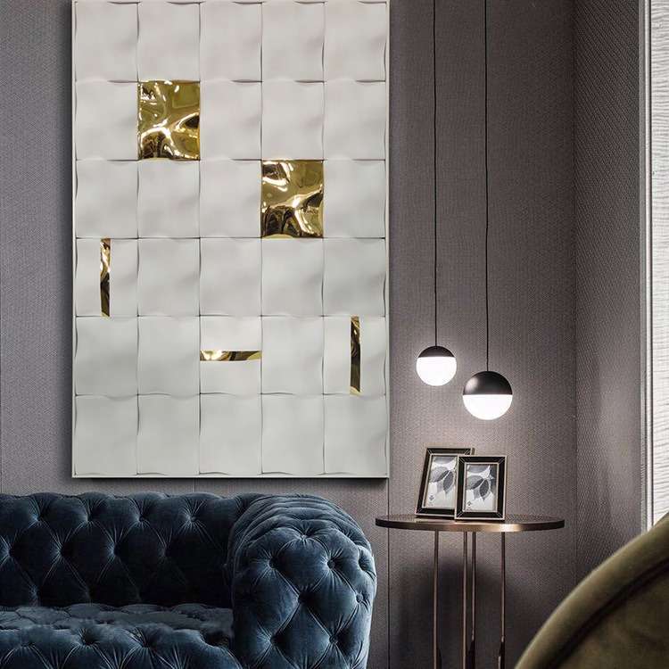 玄关装置别墅客厅装饰画卧室样板间挂画设计师壁画现代简约轻奢画图片