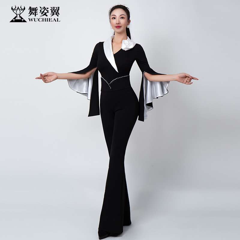舞姿翼修身形体礼仪T台服2023新款训练走秀练功服舞蹈套装XT1027