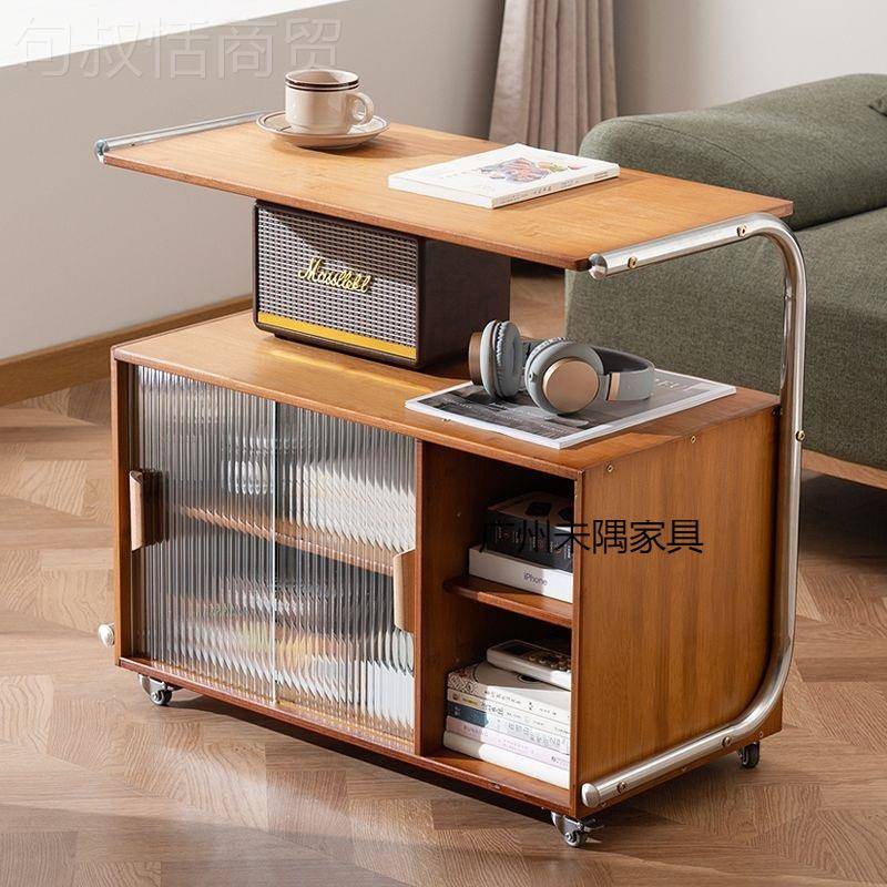 可移动沙发边几中古风茶几小推车侧边桌MSF柜边简约小现代角几头