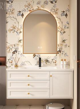 洗浴室柜组KOX合陶间瓷一体盆简实木手洗脸盆柜智能卫生洗漱台现