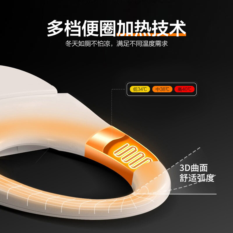 松下智能马桶盖全自动家用电动冲洗器通用坐便盖板加热马桶圈1310
