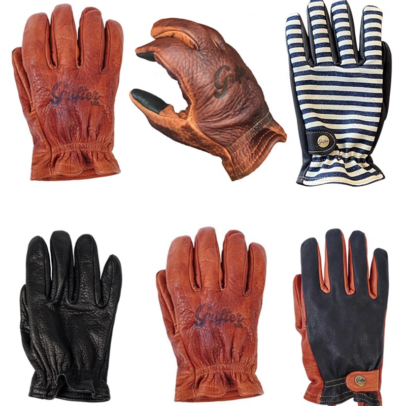 特惠价格骗e子哈雷印度胜利覆古摩托车手套摩托车牛皮手套