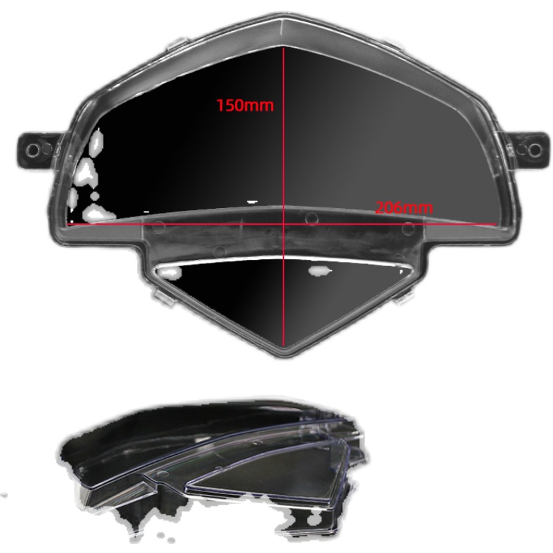 电动车踏板车透明码表上盖u 美景摩托车透明仪表壳仪表罩 咪表外