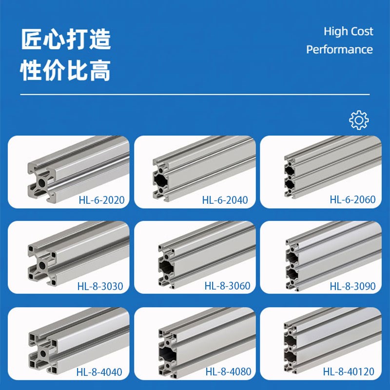 欧标4040工业铝型材框架40x40铝合金40*40型材支架diy定做制4080