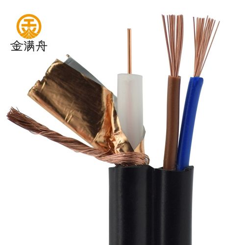 国标同轴视频线SYV75-5模拟监控带2芯0.75电源一体线摄像头综合线