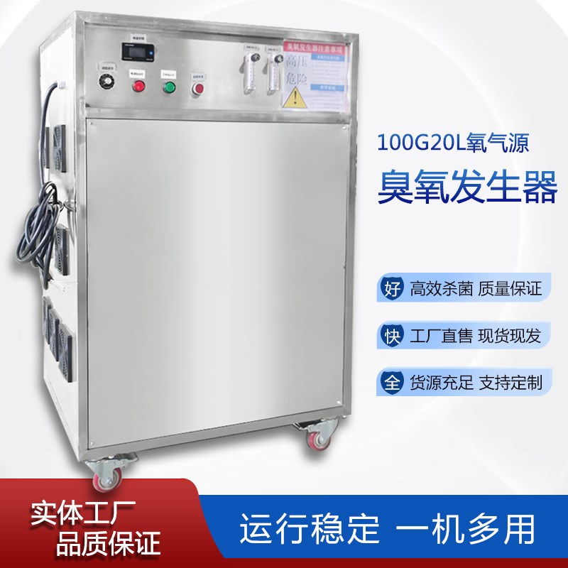 100G氧气源臭氧发生器水产养殖食品厂水处理杀菌除臭净化消毒器