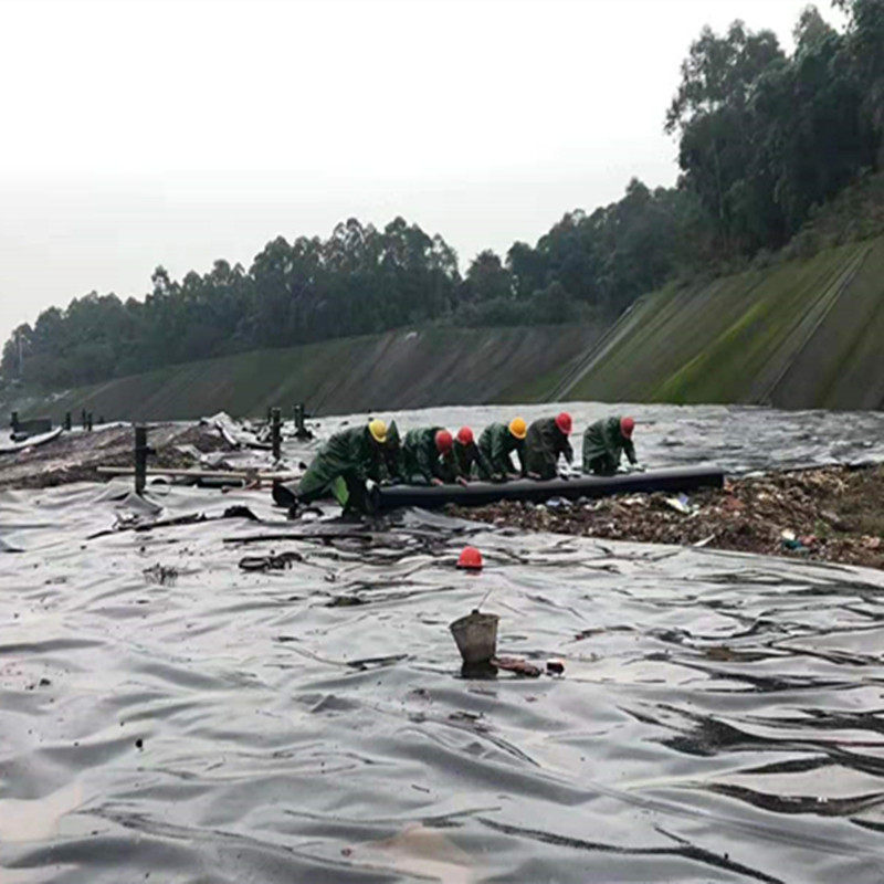 垃圾填埋场HDPE高密度聚乙烯土工膜沼气池蓄水池化粪池防渗膜厂家