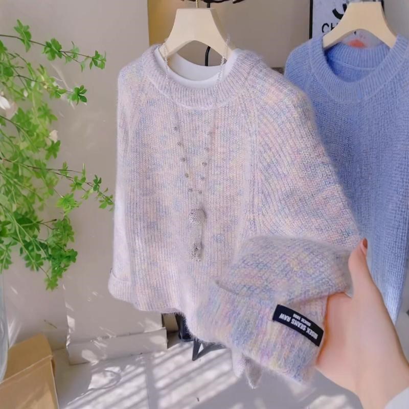 十三行设计师款前短后长软糯针织衫女秋冬时尚软糯气质套头毛衣女