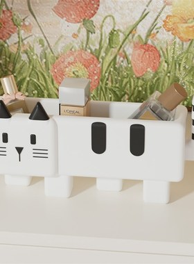 可爱猫咪入门钥匙收纳玄关摆件卧室梳妆台收纳盒客厅遥控器装饰品