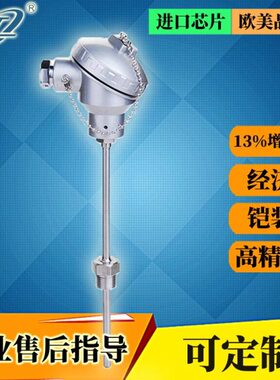 铠装式一体化温度变送器4~20mA蒸汽水温感应器Pt100温度传感器