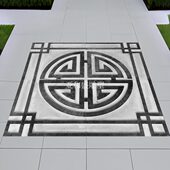 石雕浮雕壁画影壁墙青石仿古地雕福字窗花荷花鱼庭院外墙中式 玄关