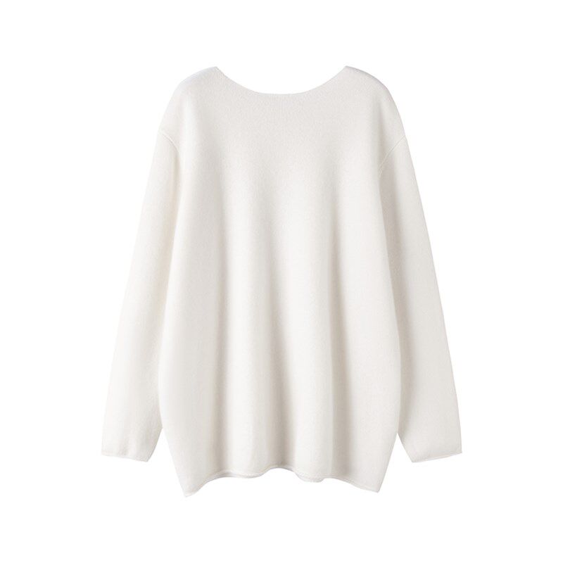 满眼都是美好~空气羊绒系列小一字领上衣加厚9分阔腿裤套装