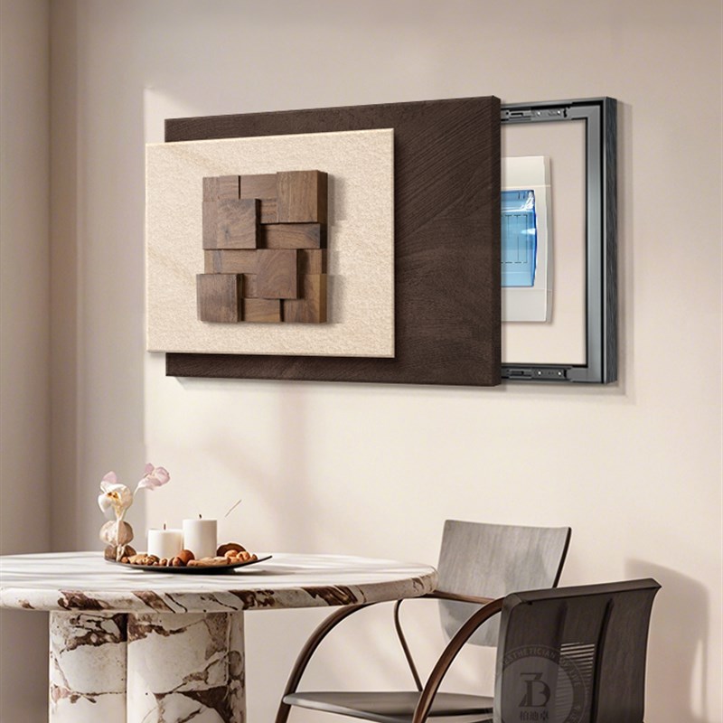 2025新型立体实木仪表箱装饰画高端阻断弱电箱盖板开关箱挂画