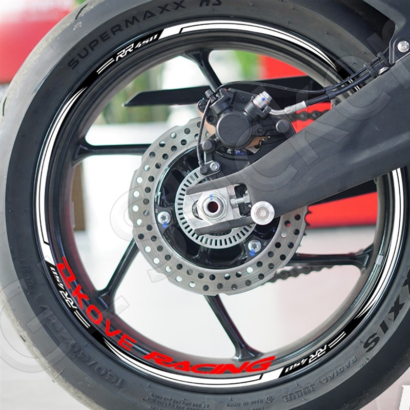 适用KOVE凯越450RR摩托车改装反H光轮毂贴花装饰内圈贴纸拉花