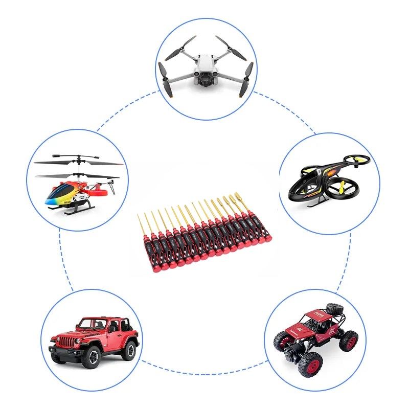 RC模型工具扳手套筒十字航模内六角螺丝刀套装 多功能维修工具包