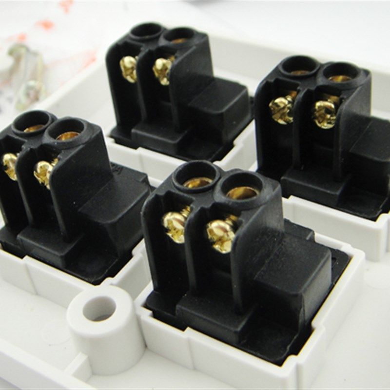 包邮松易四开电源开关面板4位开关插座墙壁按钮开关单控86型暗装