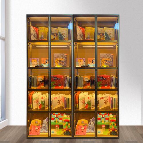 客厅玻璃酒柜餐厅现代轻奢极简钢化书柜简约酒柜橱柜 展柜衣柜