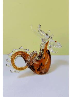 茶色琉璃龙家居摆件