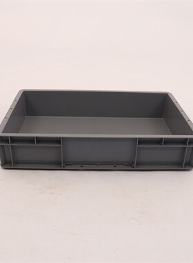 可带盖EU4611塑料物流箱 灰色加厚中转箱 仓库快递周转塑料物流箱